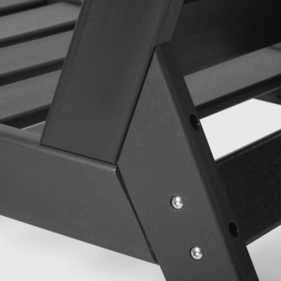 Outdoor Patio HDPE Left Arm Sectional  Weathered Wood Corner Club Chair with Patio Cushions