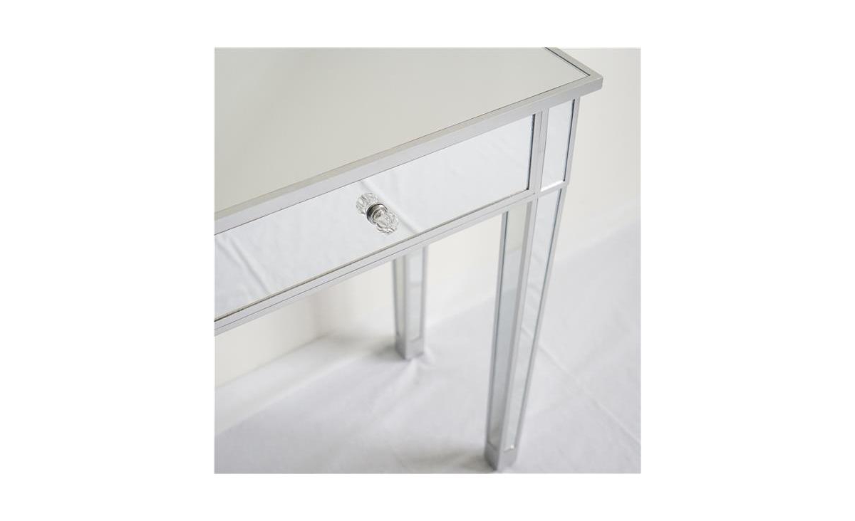 Slickblue Mirrored Makeup Vanity Table Desk for Women Elegant Design with 2 Drawers