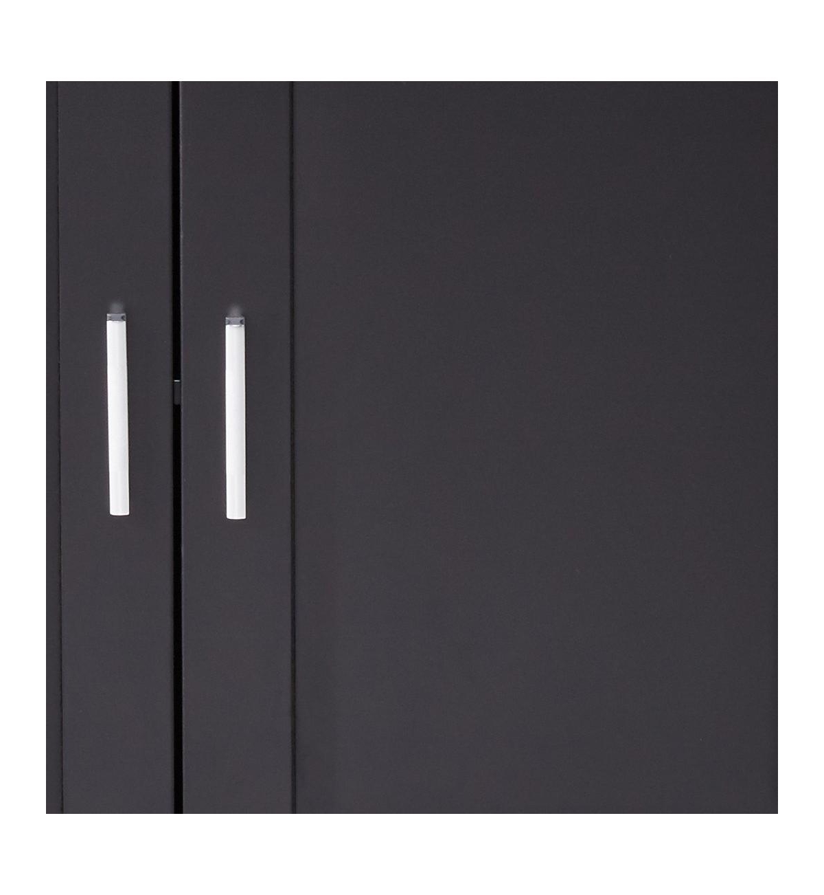 Kings Brand Furniture Wood Wine Rack Buffet & Storage Cabinet - Black