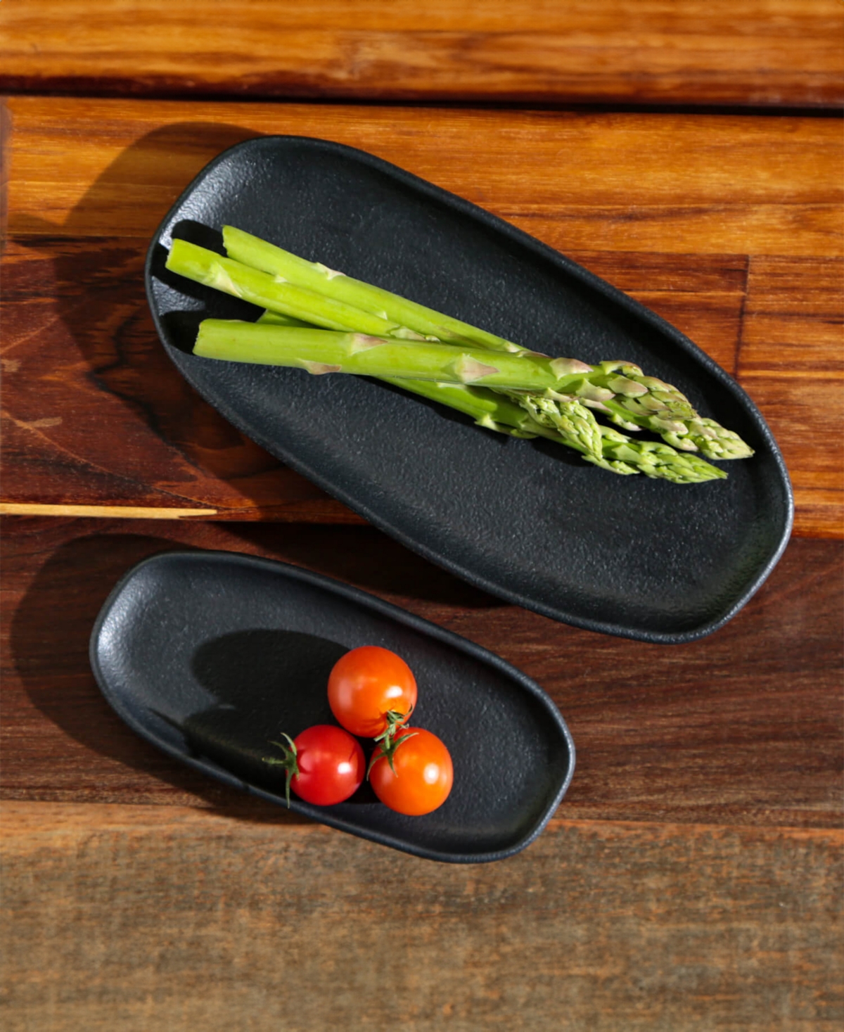 Porto Brasil Medium Shallow 9" Oval Platters, Set Of 4 In Matte Black
