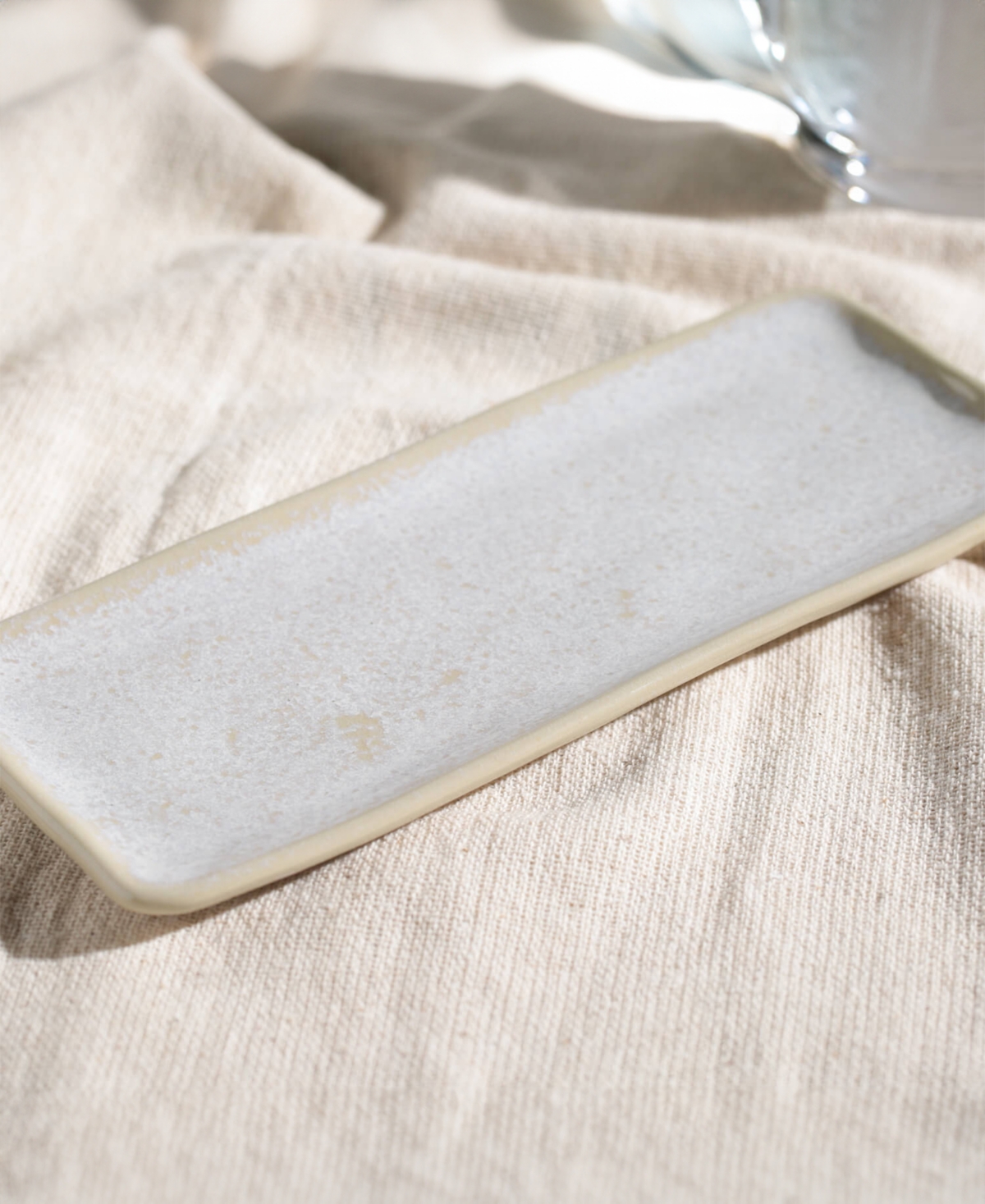 Porto Brasil 8.6" Stoneware Rectangular Platters, Set Of 4 In Latte