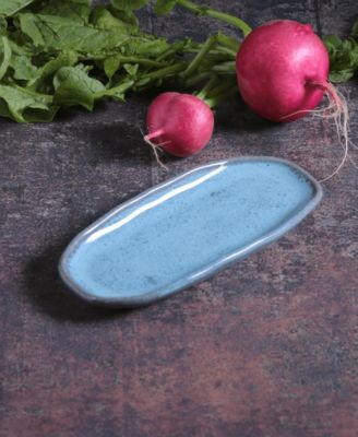 Stoneware Shallow Oval Platters, Set of 4