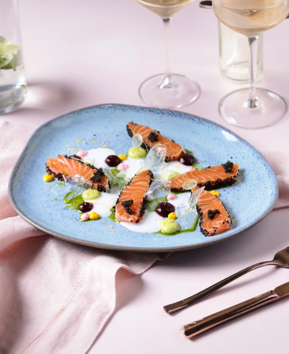 Shop Porto Brasil Stoneware Oval Dinner Plates, Set Of 6 In Breeze