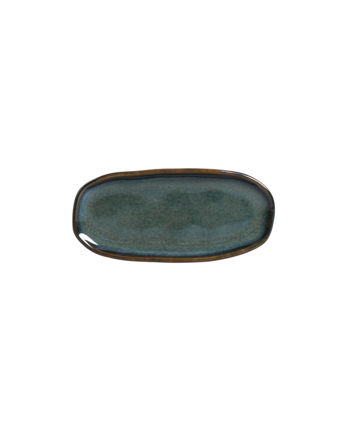 Porto Brasil Stoneware Shallow Oval Platters, Set Of 4 In Oceano
