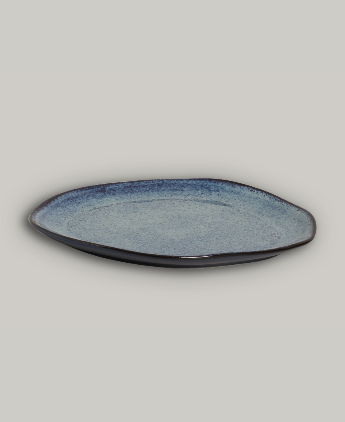 Porto Brasil Stoneware Oval Dinner Plates, Set Of 6 In Denim