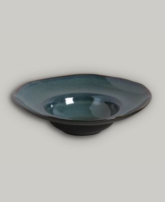 11.02" Stoneware Deep Rim Plates, Set of 4