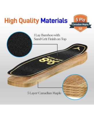 Canadian Maple Deck Skateboard, Mini Cruiser, Designed for Kids, Teens, and Adults, Green