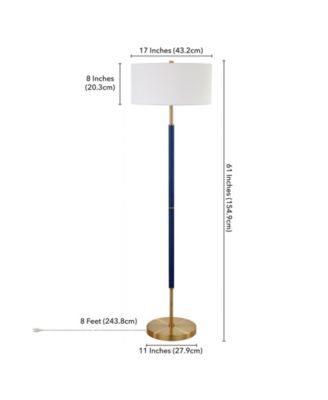 61.5" Metal Simone 2-Light Floor Lamp
