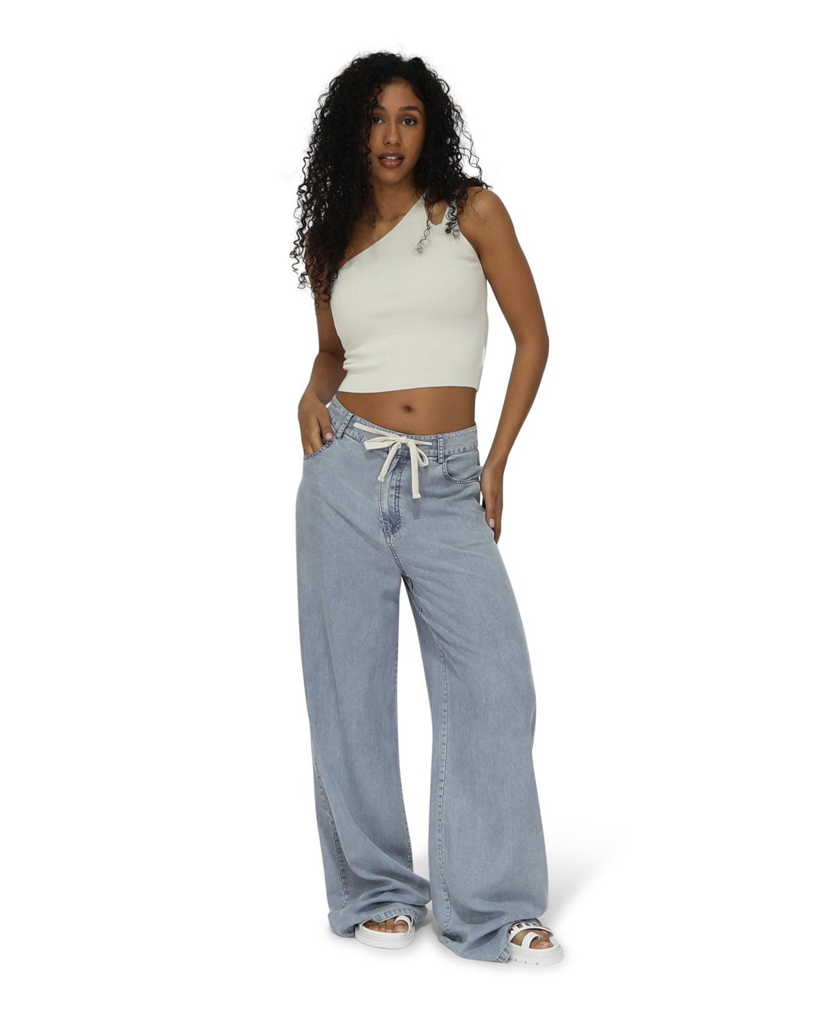 Set On You Wide Leg Pant - Grey
