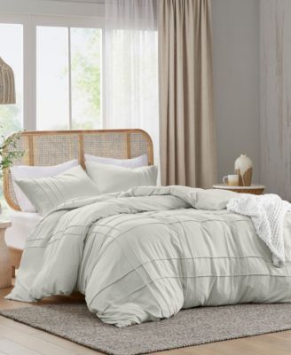 Porter Pleated 3-Pc. Duvet Cover Set, Full