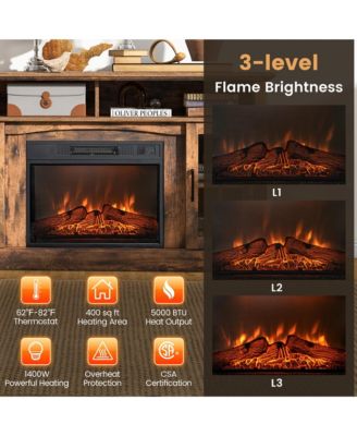 Stand with 1400W Electric Fireplace