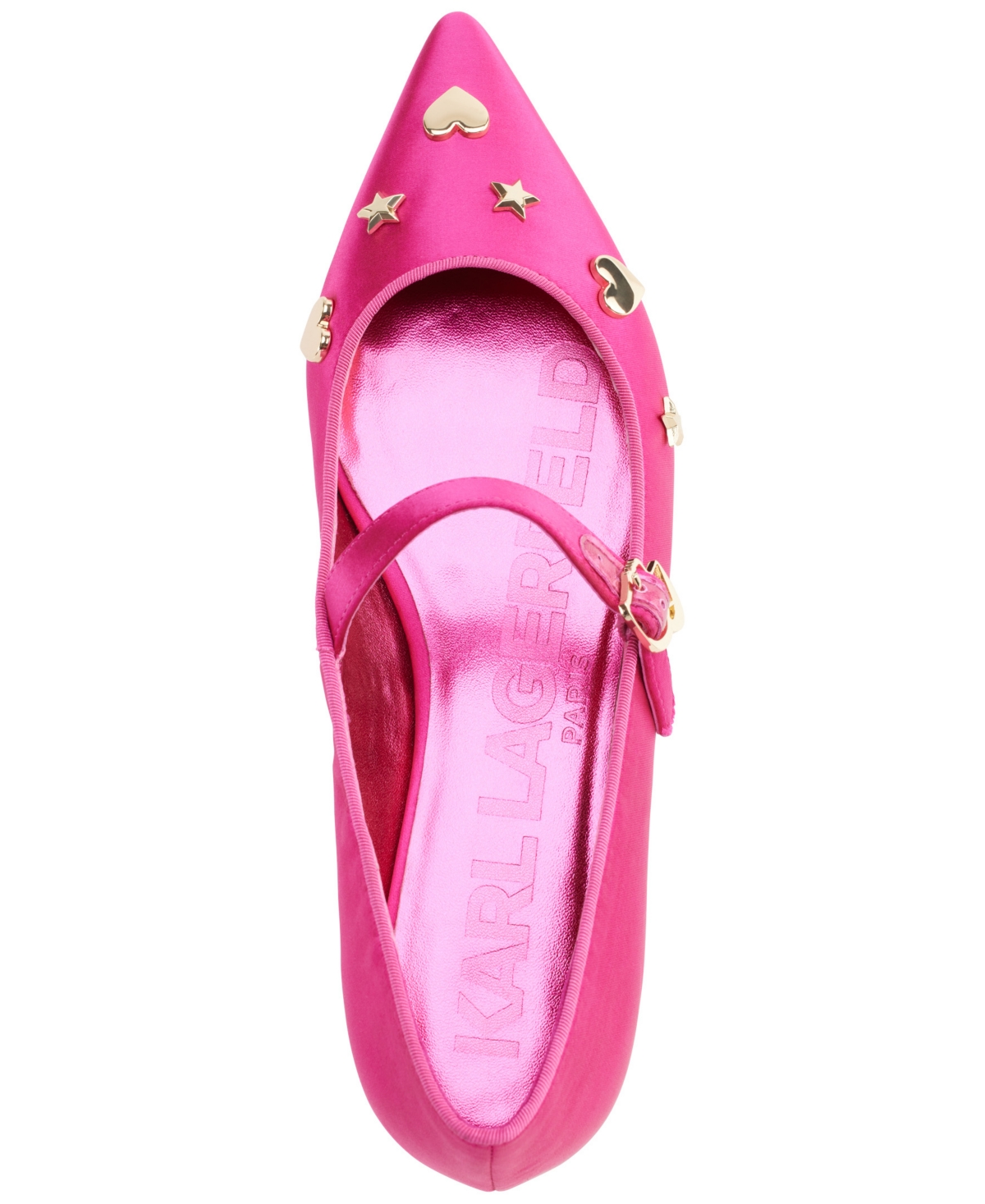 Karl Lagerfeld Paris Veyda Pointed Toe Mary Jane Flat In Cactus Flower
