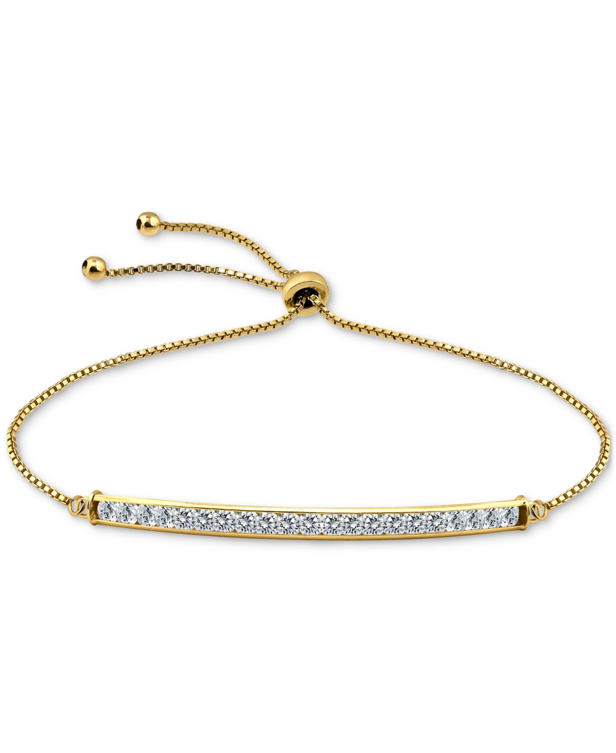 GIANI BERNINI CUBIC ZIRCONIA BAR BOLO BRACELET, CREATED FOR MACY'S 