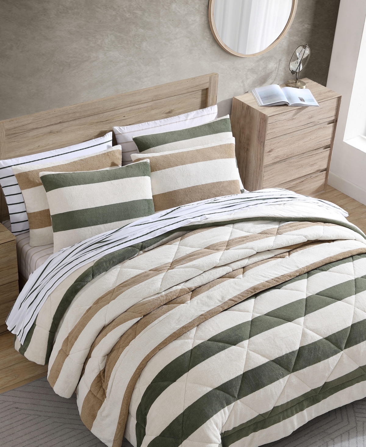 Closeout! Nautica Lawndale Twill Plush 3-Pc. Comforter Set