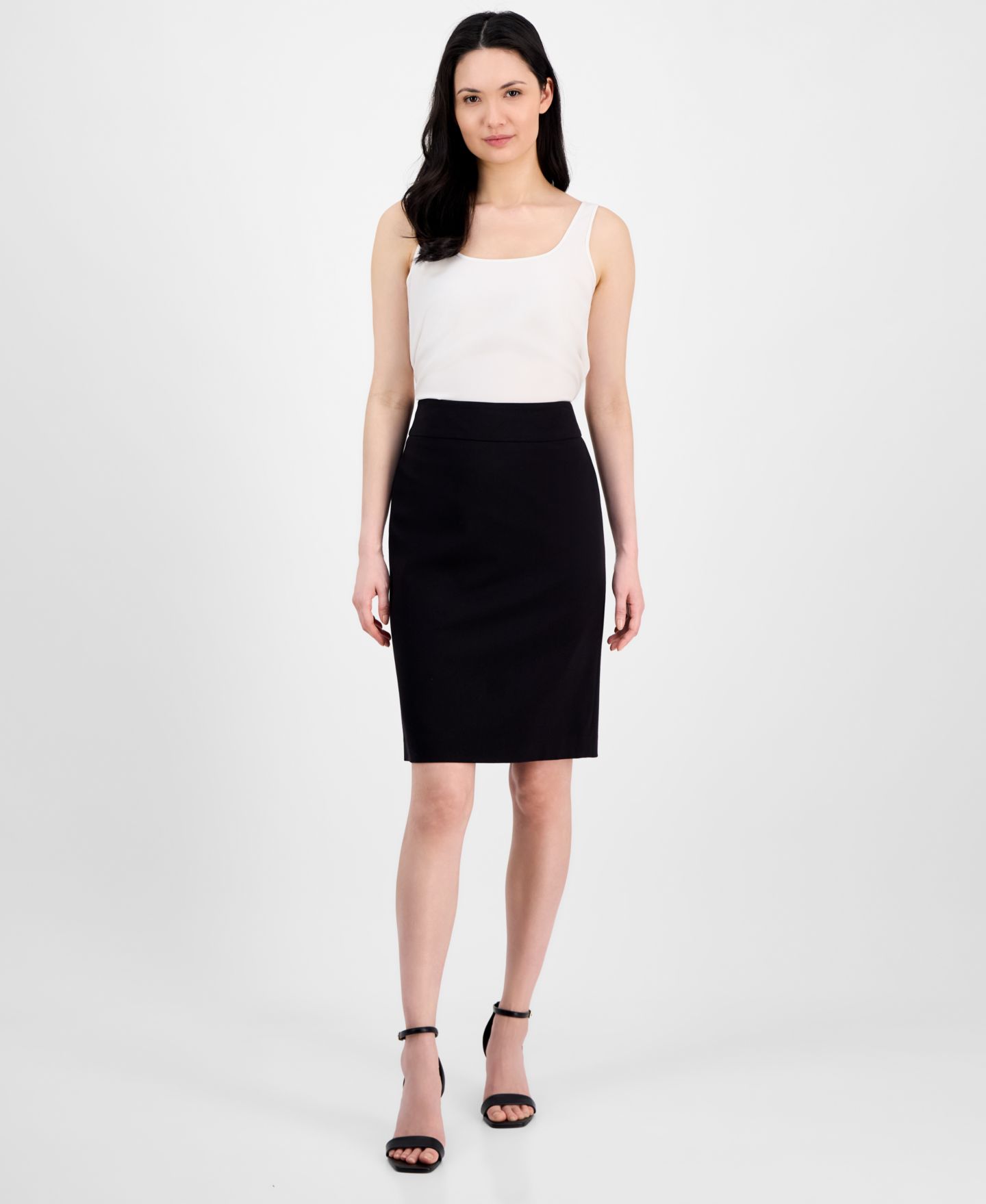 Женская юбка Anne Klein Knee-Length Pencil, цвет: Чёрный — фото 3