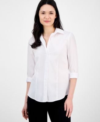 Women's Button-Front Long-Sleeve Shirt