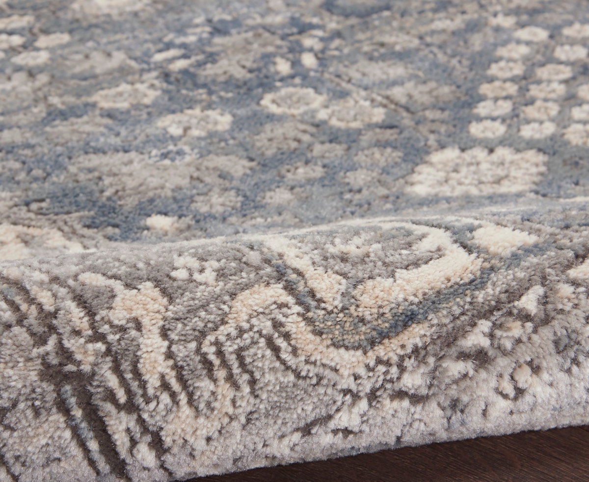 Nourison Home Quarry Qua07 3'x5' Area Rug In Gray,ivory