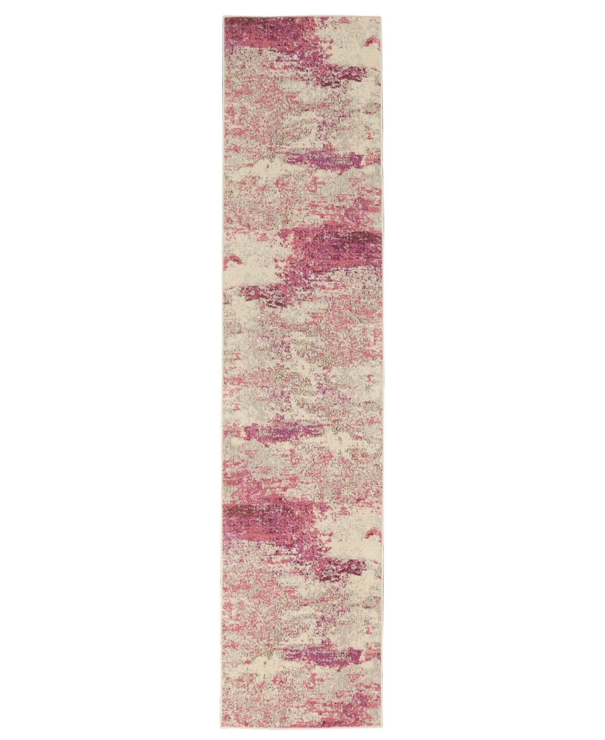 Nourison Home Celestial Ces02 2'2"x12' Runner Area Rug In Ivory,pink
