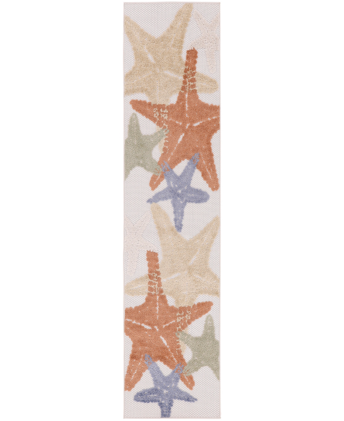 Nourison Home Aloha Alh28 2'3"x8' Runner Area Rug In Ivory