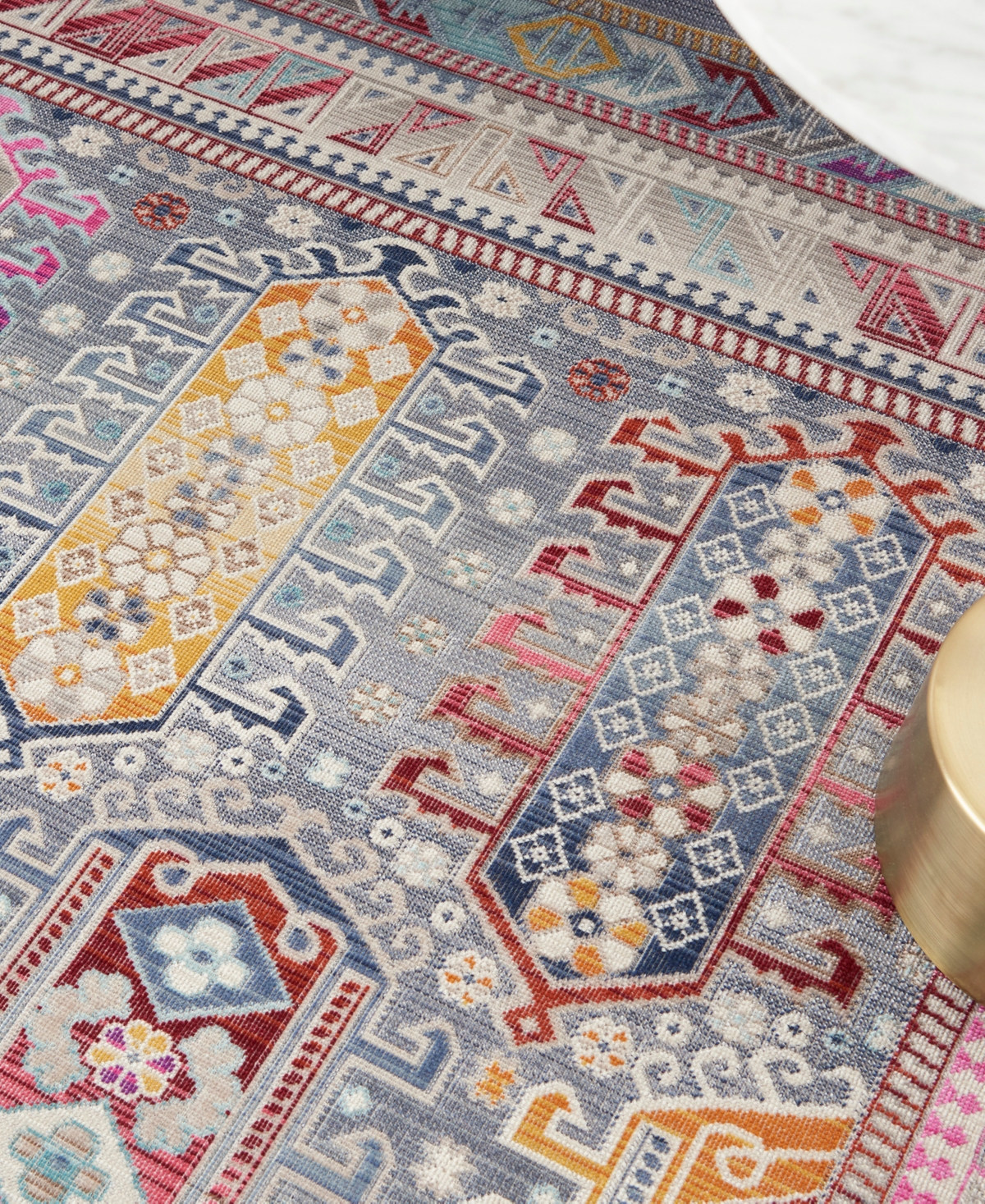 Nourison Home Vintage Kashan Vka06 4'x6' Area Rug In Gray,multi