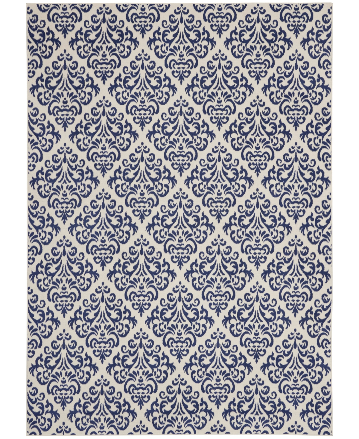 Nourison Home Grafix Grf06 7'x10' Area Rug In White,blue