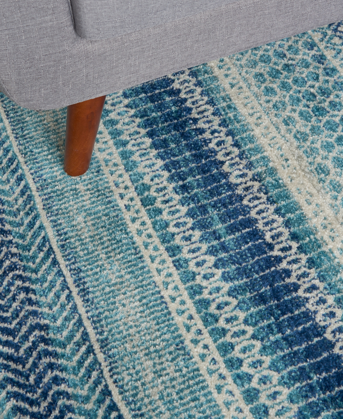 Nourison Home Passion Psn26 5'3"x7'3" Area Rug In Blue