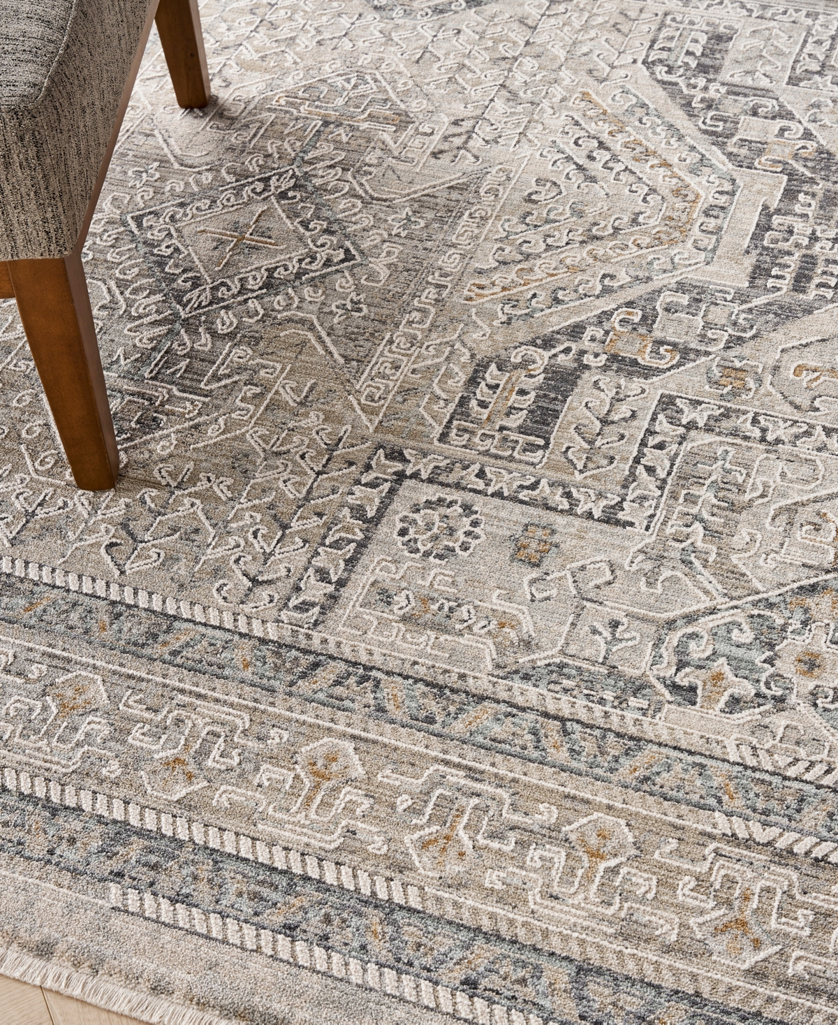 Nourison Home Lynx Lnx01 7'10"x10'1" Area Rug In Ivory,gray