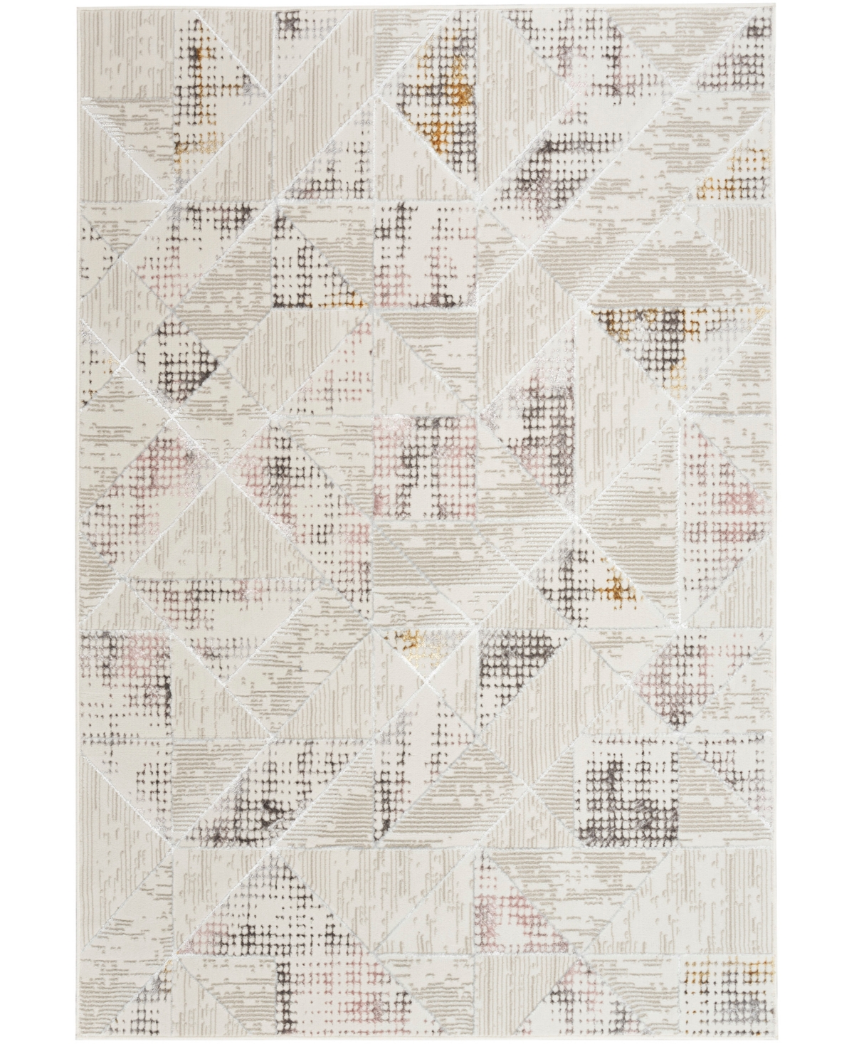 Nourison Home Glitz Glz04 3'11"x5'11" Area Rug In Ivory