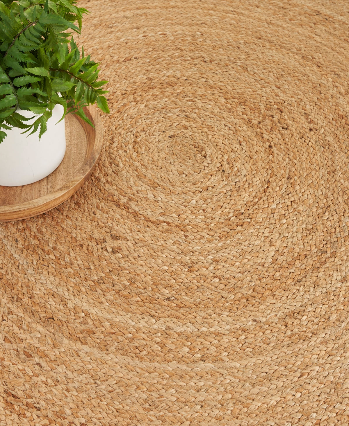 Nourison Home Natural Jute Njt03 5'x5' Round Area Rug In Taupe