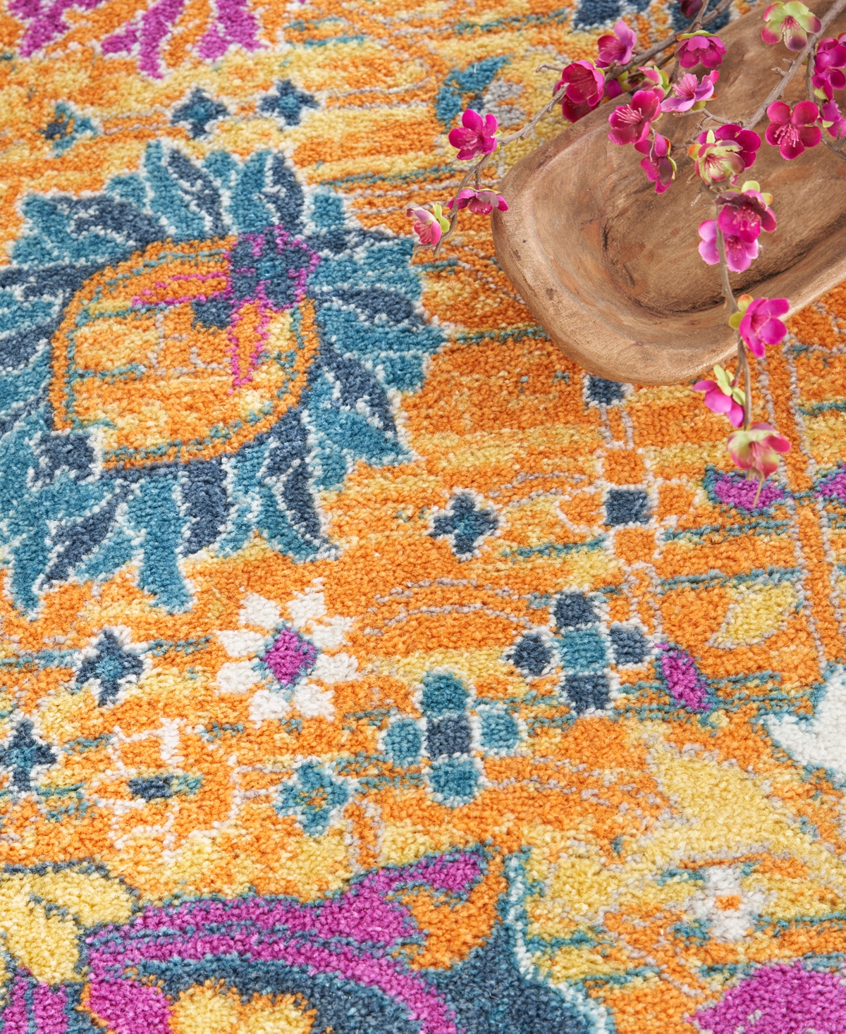 Nourison Home Passion Psn01 8'x8' Round Area Rug In Orange