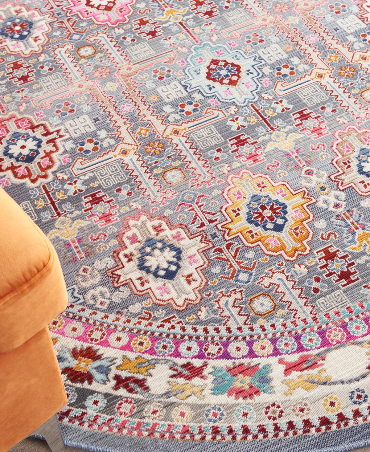 Nourison Home Vintage Kashan VKA05 6'x6' Area Rug -Multi