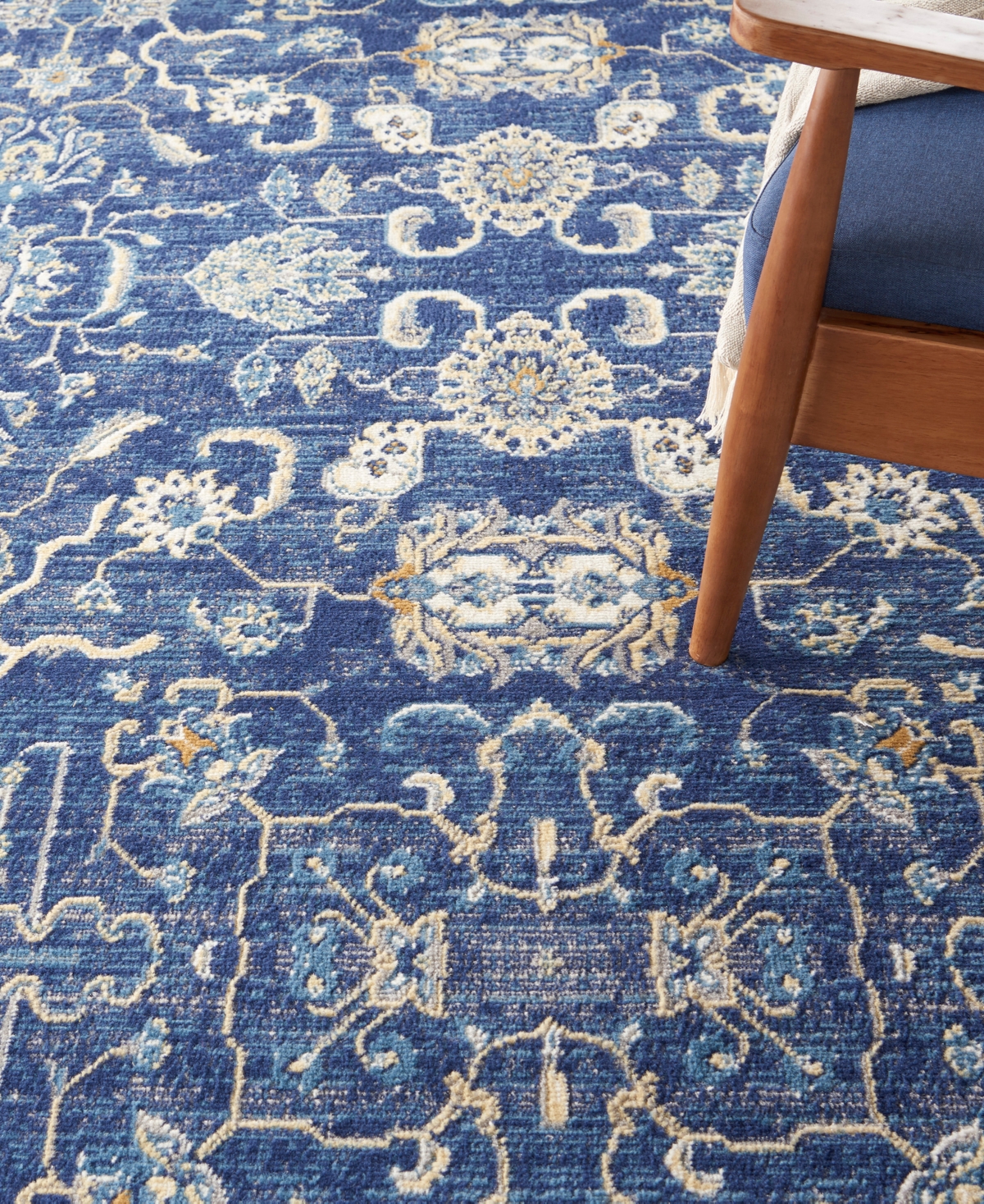 Nourison Home Grafix Grf24 7'10"x9'10" Area Rug In Navy