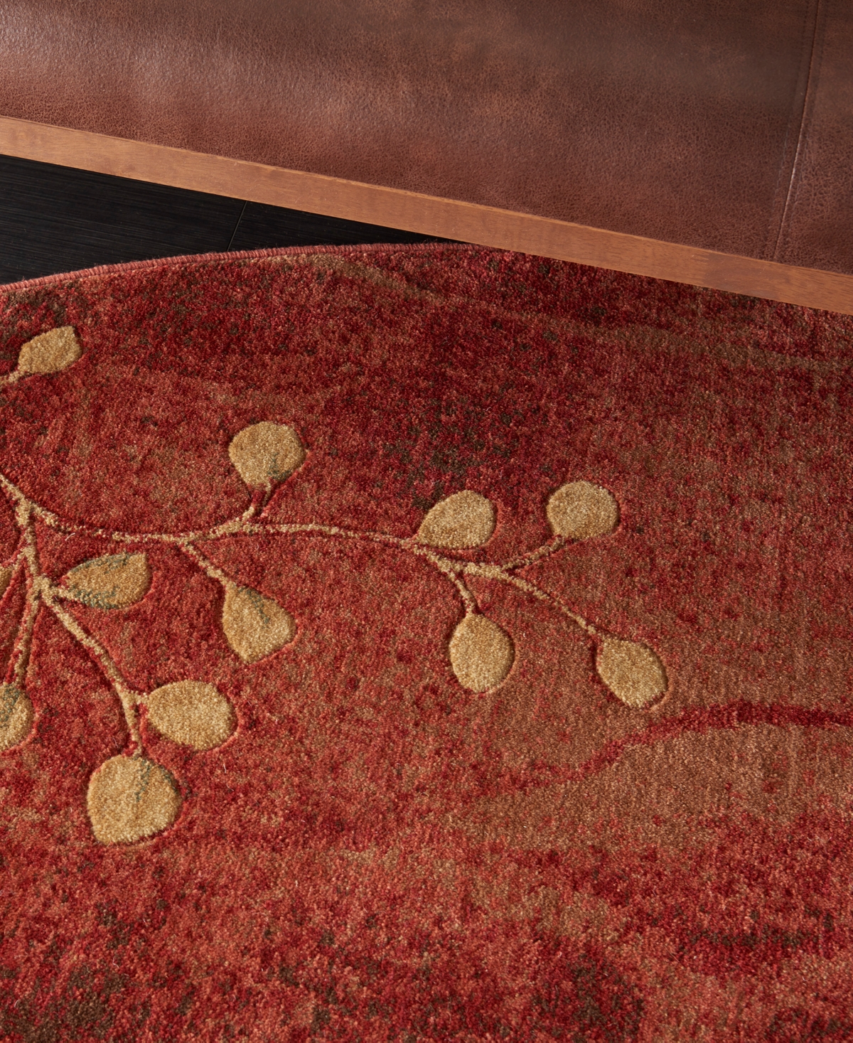 Nourison Home Somerset St74 3'6"x3'6" Round Area Rug In Red