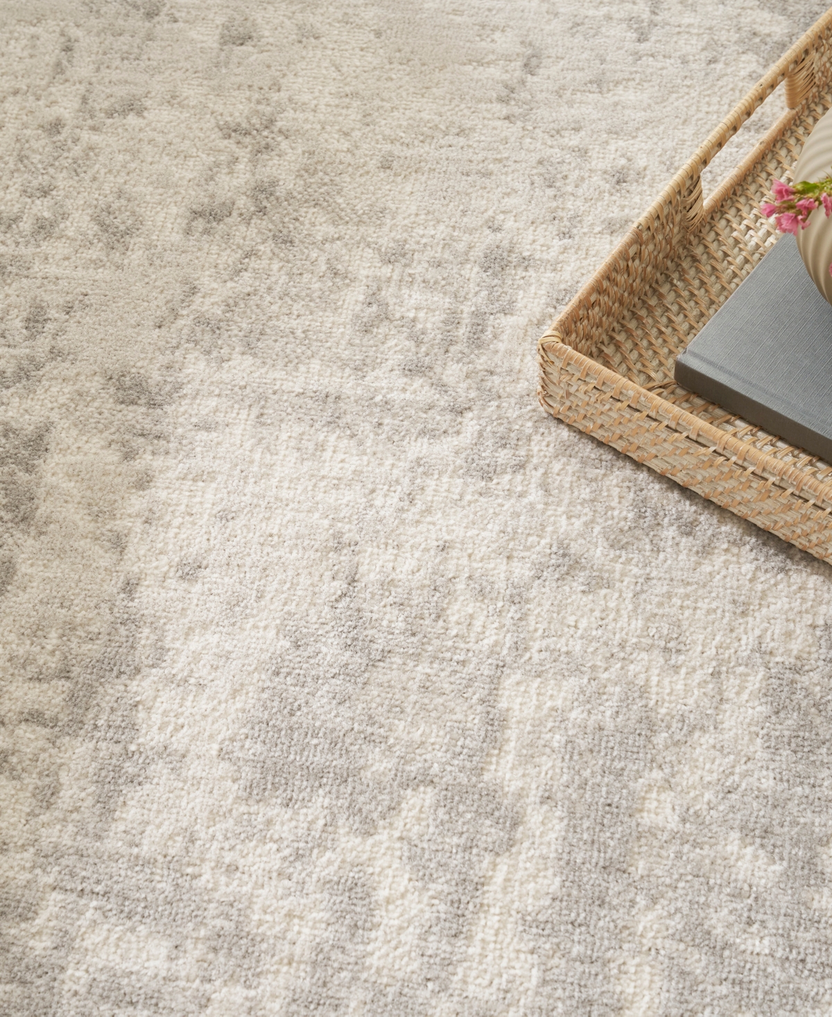 Nourison Home Quarry Qua01 7'10"x9'10" Area Rug In Cream,gray