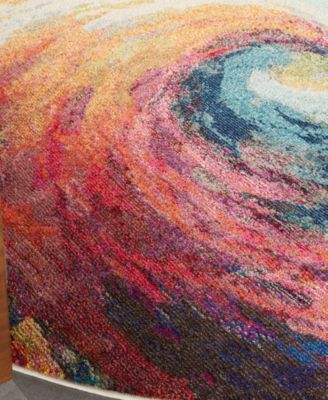 Celestial CES07 7'10"x7'10" Round Area Rug