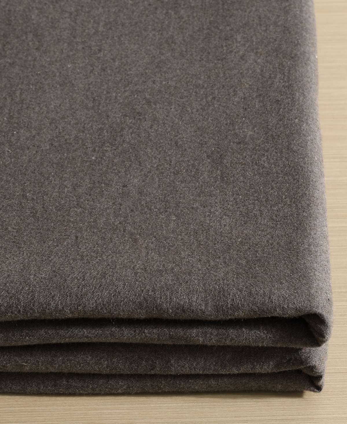 Calvin Klein Melange Cotton Flannel 4 Piece Sheet Set, King In Chocolate