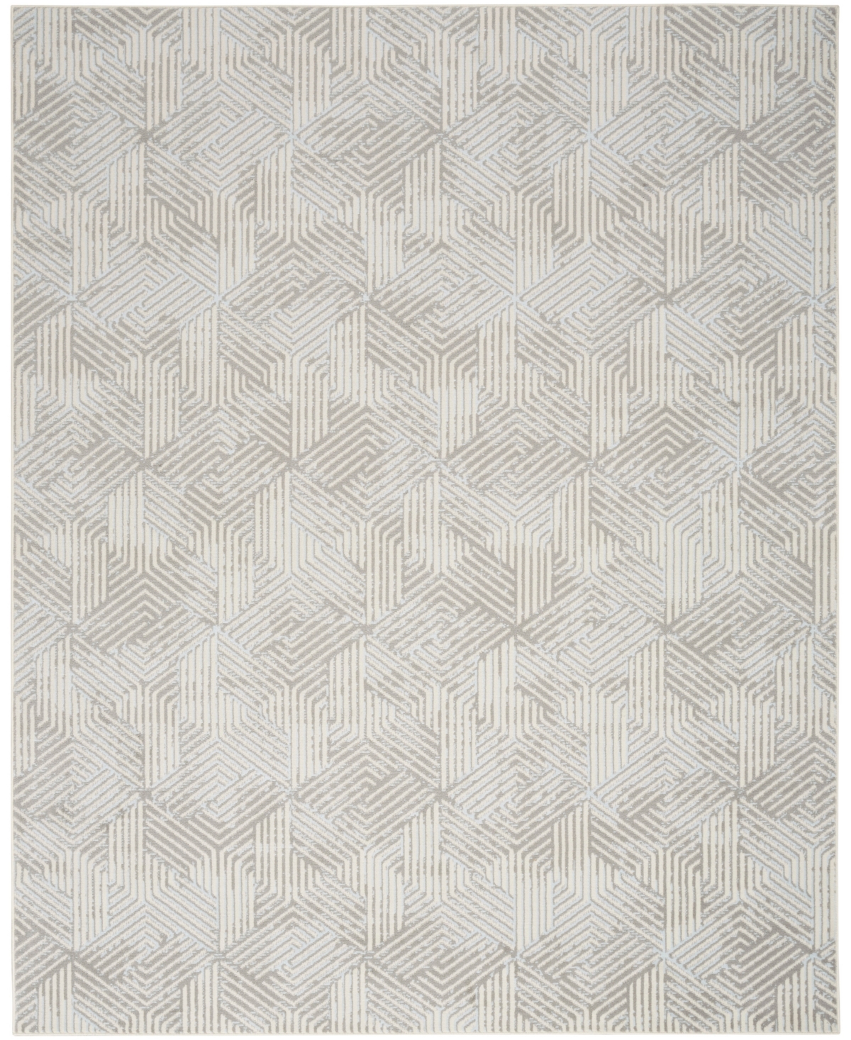 Nourison Home Grafix Grf39 5'3"x7'3" Area Rug In Gray