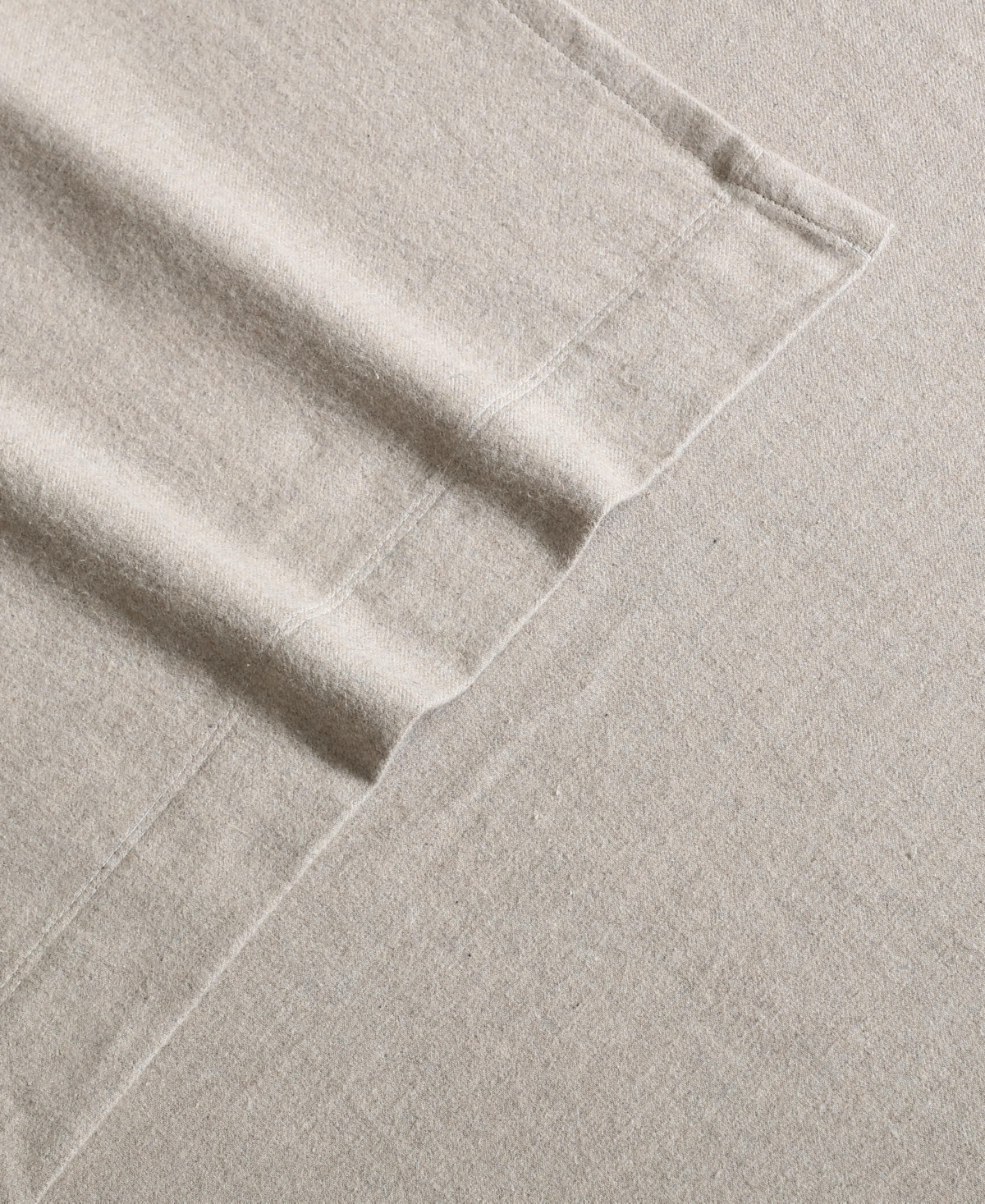 Calvin Klein Melange Cotton Flannel 4 Piece Sheet Set, King In Natural