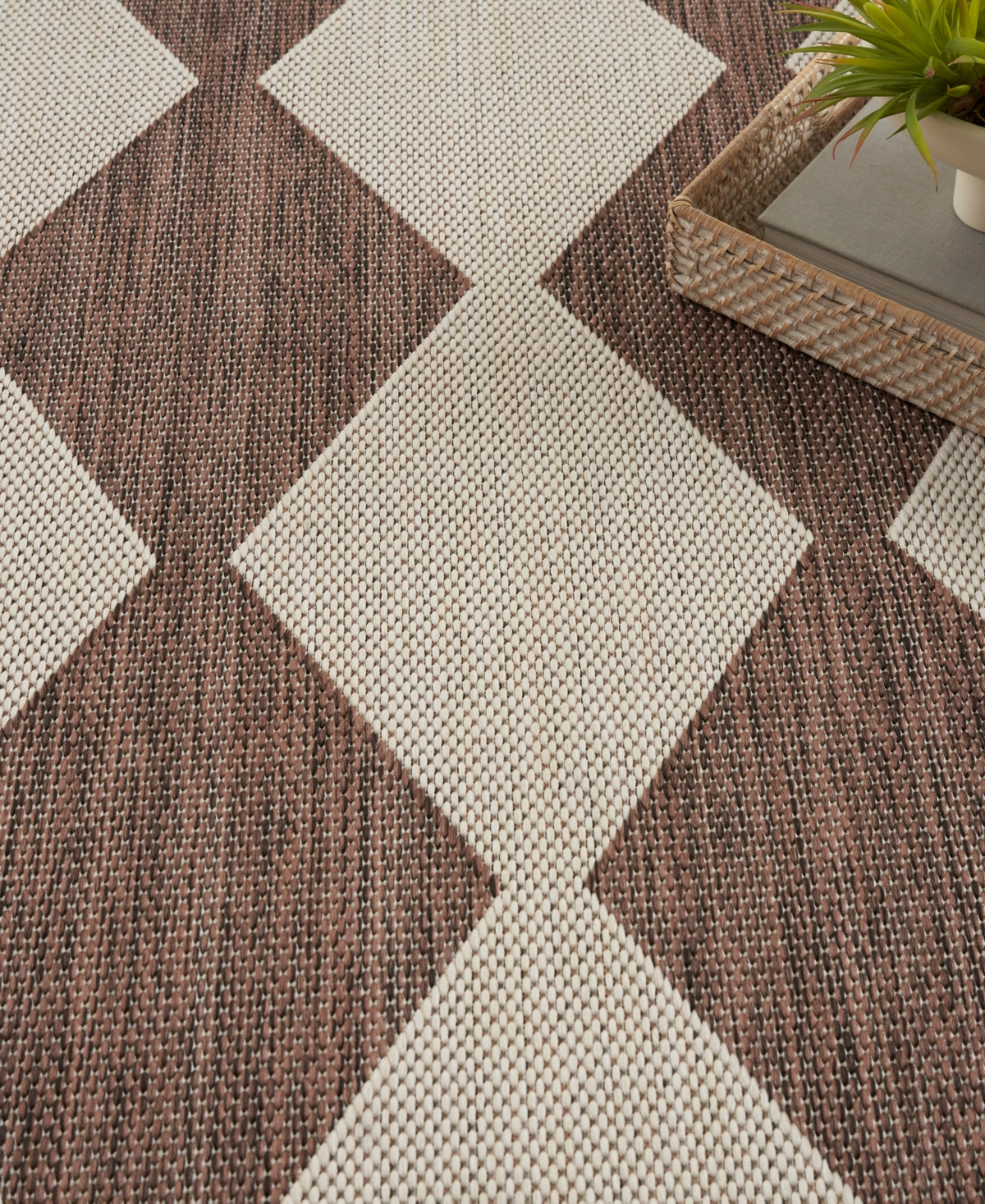 Nourison Home Positano Pos04 7'x10' Area Rug In Taupe