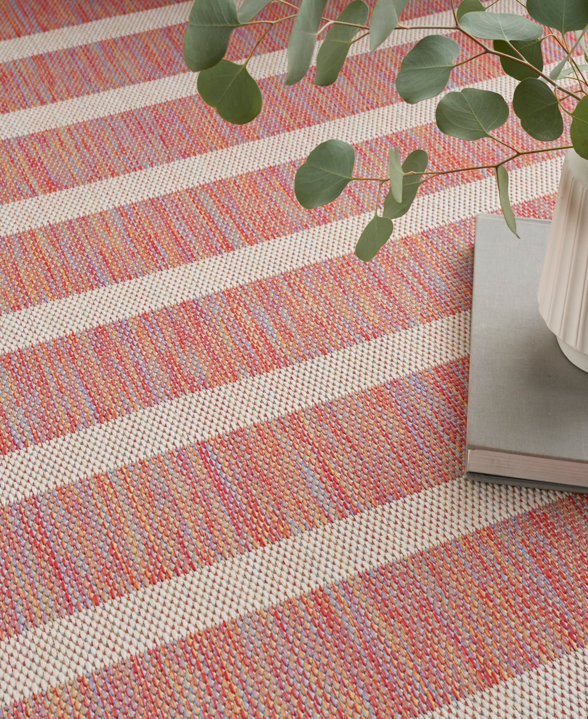 Nourison Home Positano Pos03 5'x7' Area Rug In Multi,pink