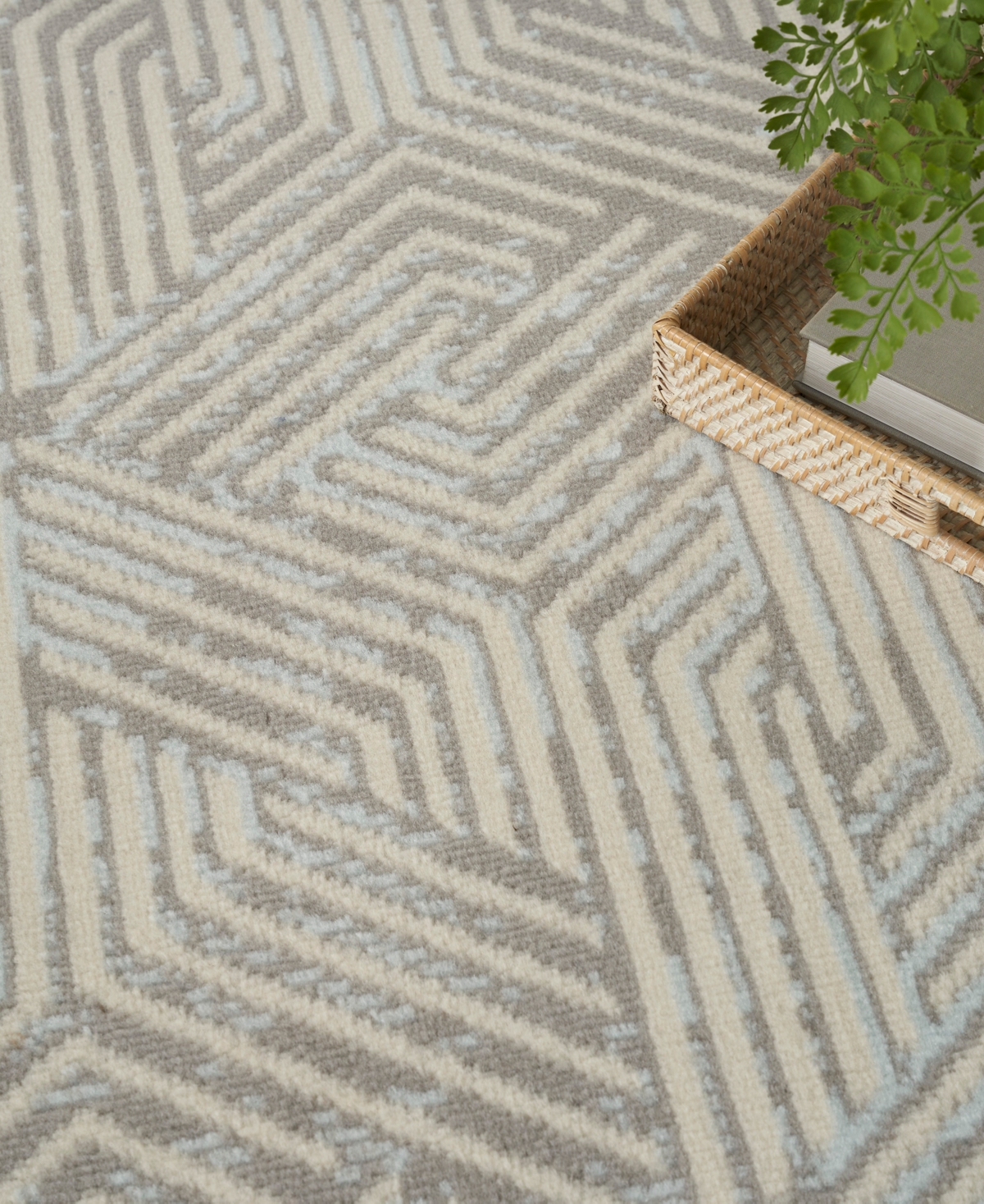 Nourison Home Grafix Grf39 5'3"x7'3" Area Rug In Gray