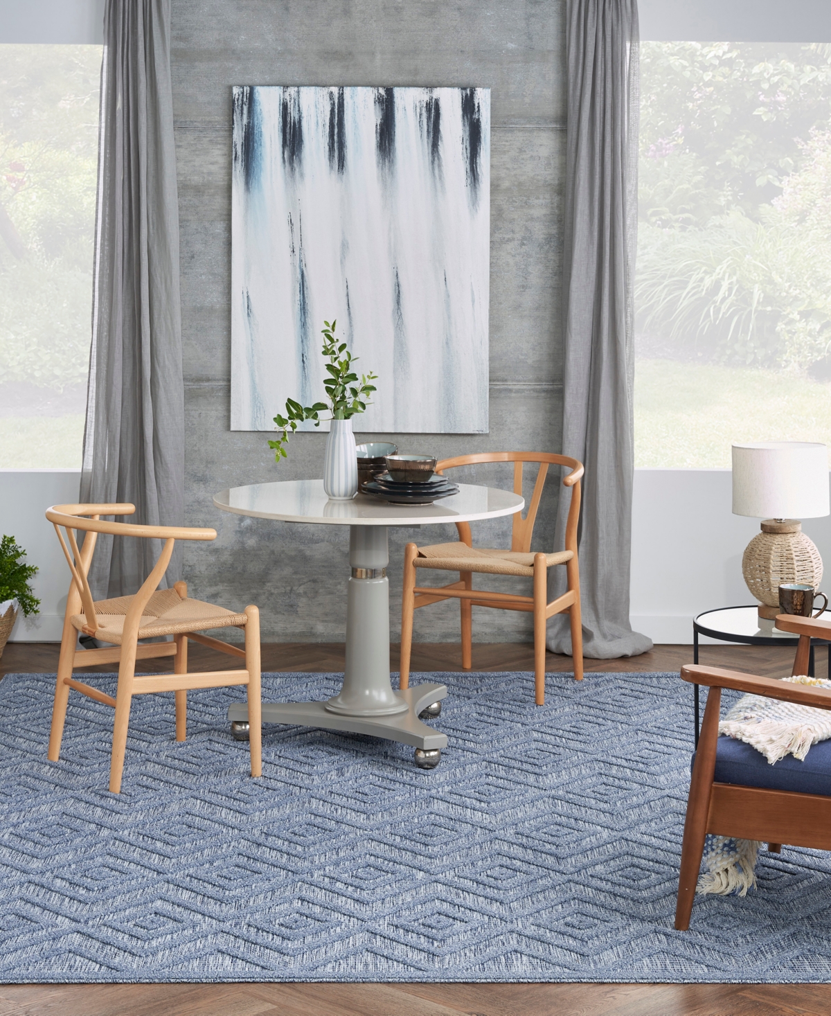 Shop Nourison Home Versatile Nrv01 7'x10' Area Rug In Denim,blue