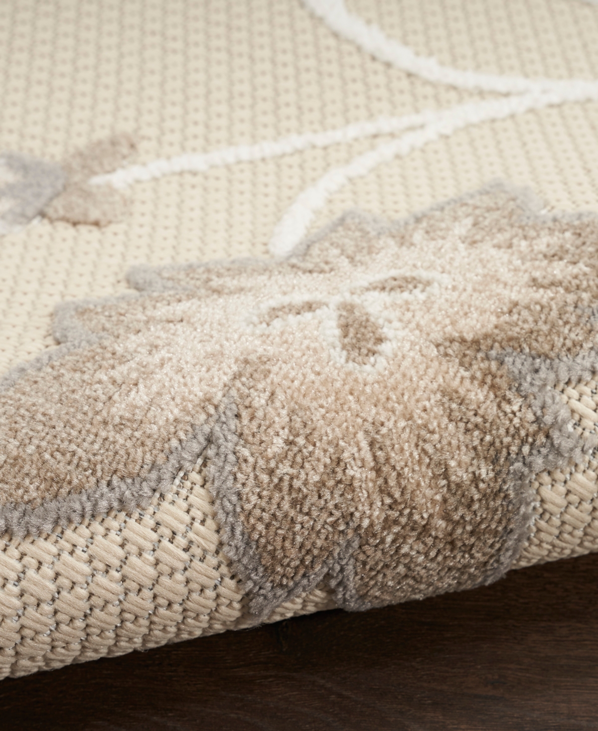 Nourison Home Aloha Alh31 3'6"x5'6" Area Rug In Beige