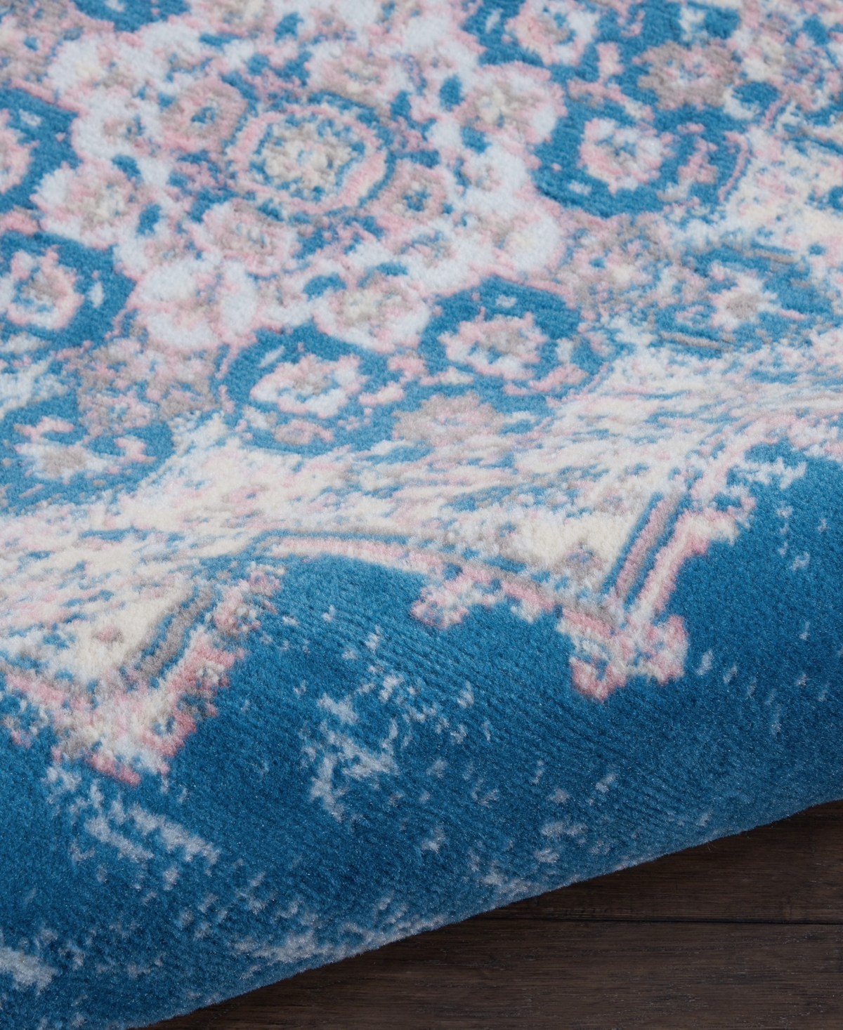 Nourison Home Grafix Grf14 5'3"x5'3" Round Area Rug In Blue