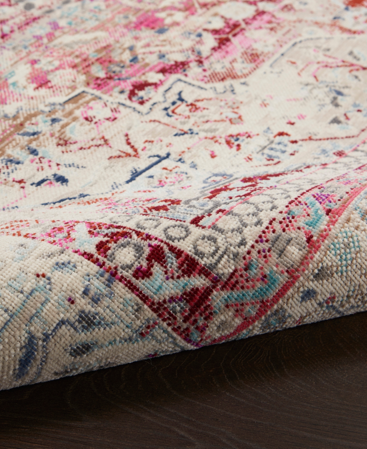 Nourison Home Vintage Kashan Vka07 4'x6' Area Rug In Red,ivory
