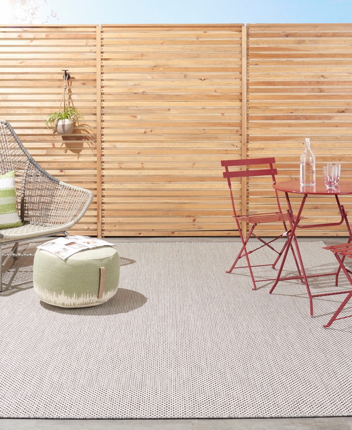 Nourison Home Courtyard Cou01 7'x10' Area Rug In Ivory,gray