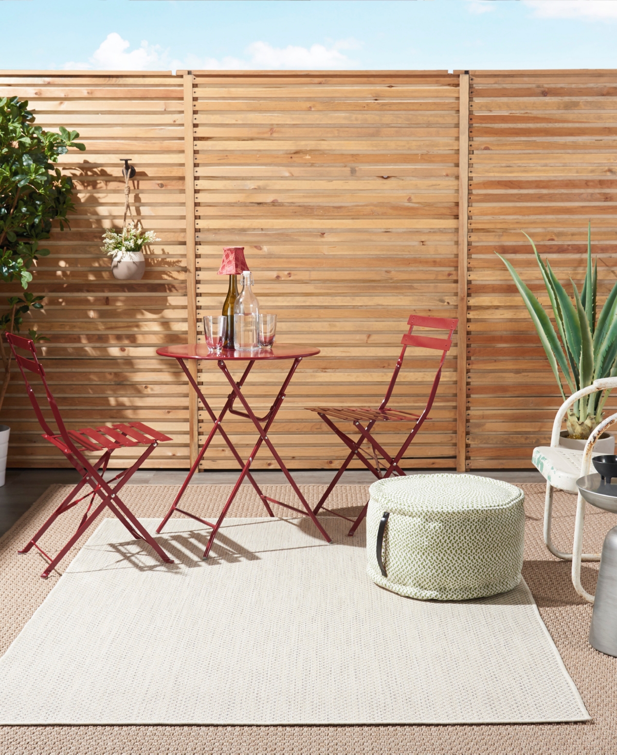 Nourison Home Courtyard Cou01 5'x7' Area Rug In Ivory