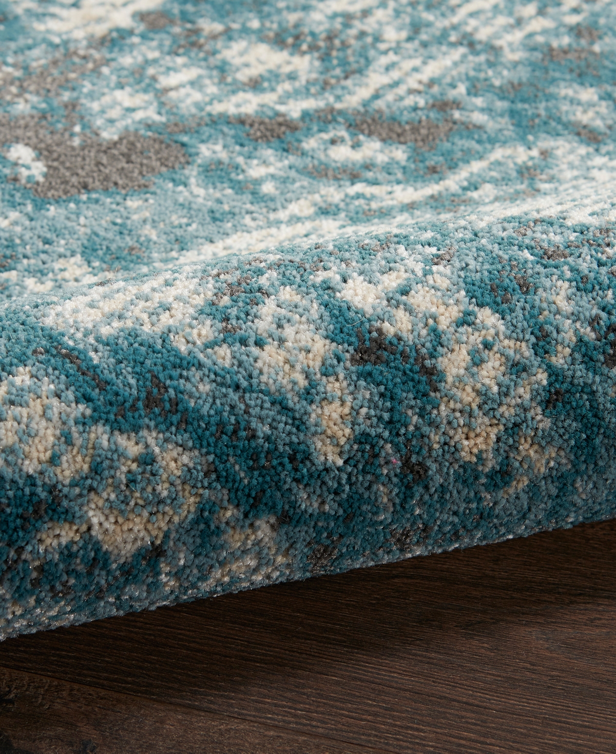 Nourison Home Maxell Mae08 6'x9' Area Rug In Ivory,teal