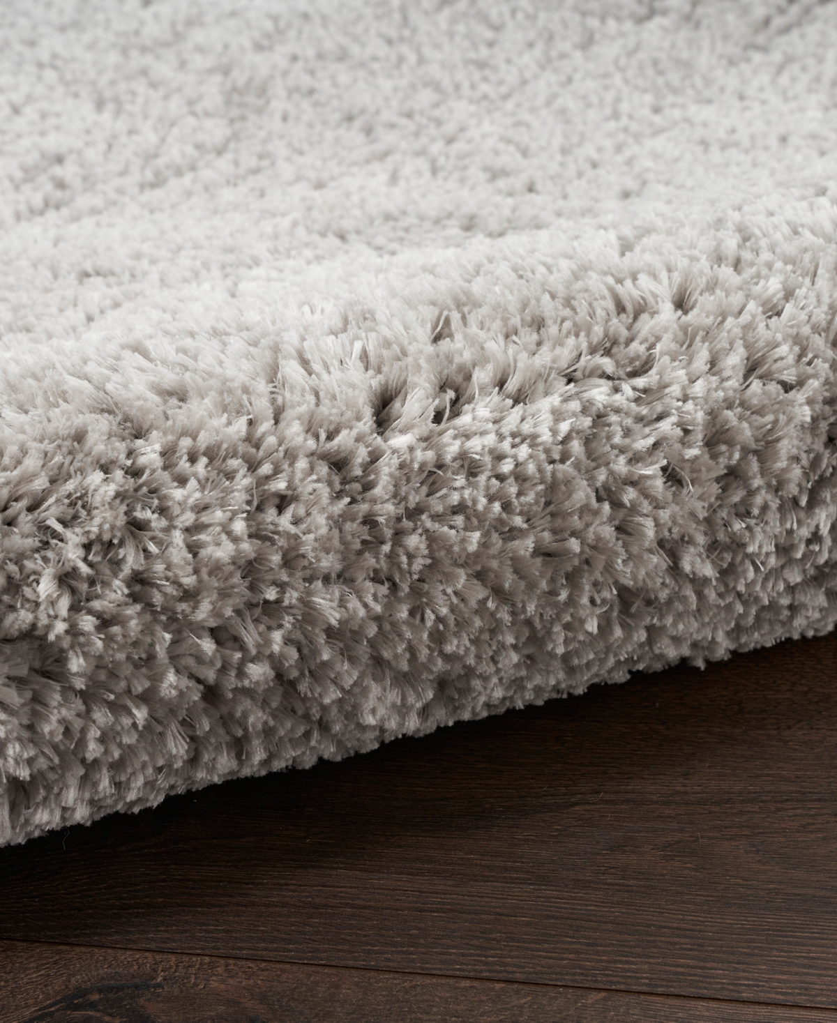 Nourison Home Dreamy Shag Drs05 5'3"x7'3" Area Rug In Silver