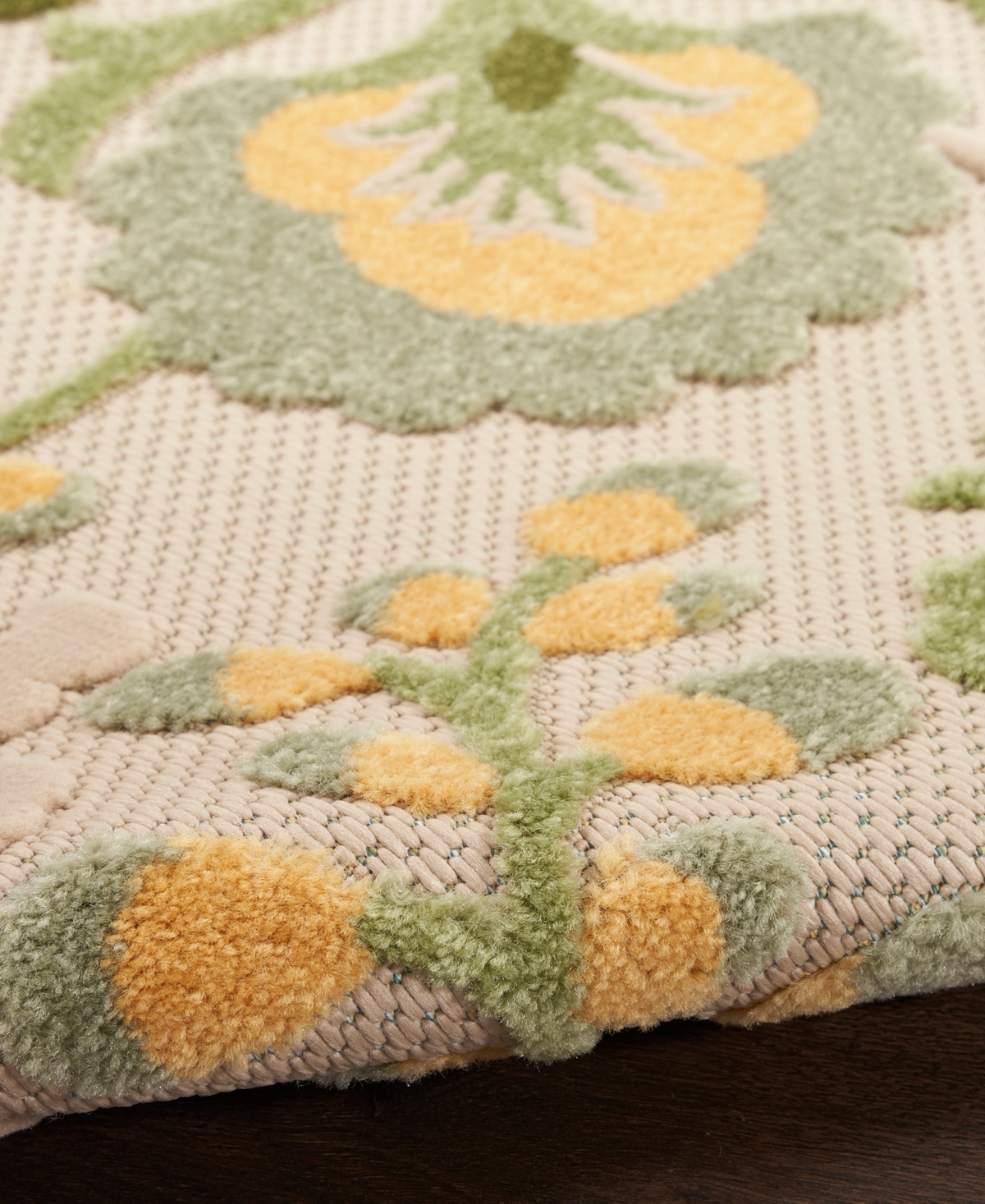 Nourison Home Aloha Alh17 5'3"x7'5" Area Rug In Ivory,moss